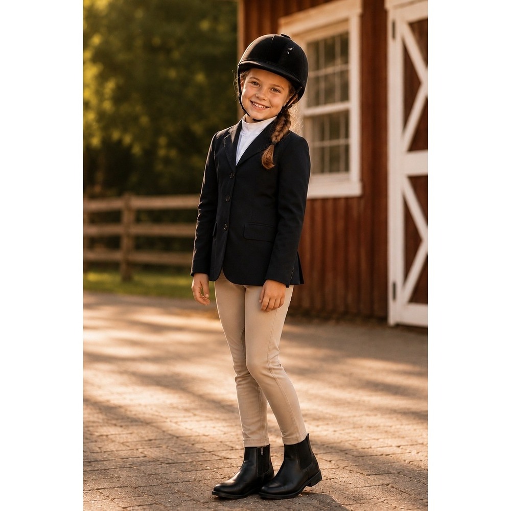 NIB TuffRider Paddock Boots Children's Size 10 Black Front Zip Equestrian